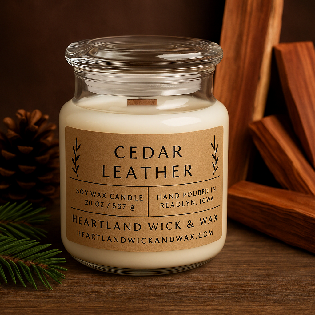 Cedar Leather Candle