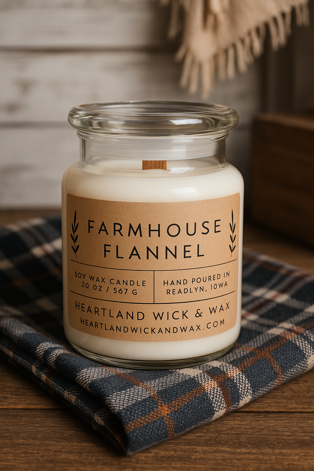 Farmhouse Flannel Candle