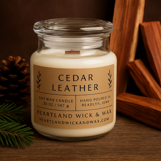 Cedar Leather Candle