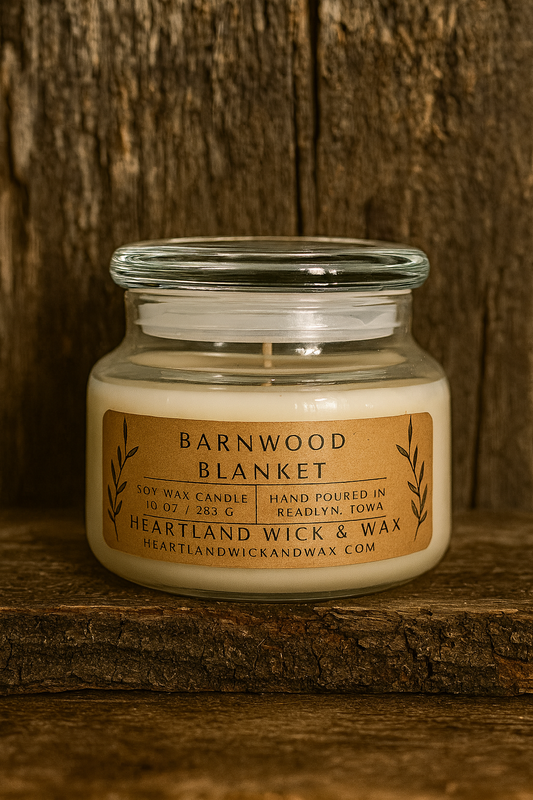 Barnwood Blanket Candle